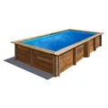 Produktbild: Echtholzpool LEMON Pool Set 3,75x2,00m Rechteckbecken Holz OMEGA System Garten
