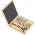 Produktbild: Kirschen - Kerbschnitzgarnitur 11 Tlg Spezial-stahl, Weiches + Mittelhartes Holz