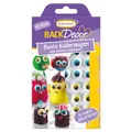 Produktbild: Günthart BackDecor | 40 bunte Zucker Kulleraugen | farbige Kuller Augen Zuckerdekor | Variantenreich einsetzbar | gelb | blau | 1er Pack (1 x 19 g)