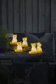 Produktbild: KONSTSMIDE LED-Lichterkette Weihnachtsdeko aussen, 40-flammig, LED Acryl Füchse sitzend, 5-er Set, 40 kalt weiße Dioden