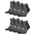 Produktbild: HEAD Unisex Wandersocken Outdoorsocken Hiking All Climates Quarter Socks 4 Paar, Farbe:Grau, Größe:39-42, Artikel:-002 grey