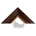 Produktbild: Bilderleiste 367 NO, nußbaum mit Goldkante, 45mm breit, Länge 1 m