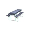 Produktbild: NYVI Bierbankauflagen Set NYVIGala 3 teilig - Auflagen für Bierzeltgarnitur - Tischdecke für Biertisch & Sitzpolster für Bierbänke Farbe:Grau;Größe:240x90 cm