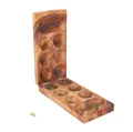 Produktbild: Brettspiel, Gesellschaftsspiel aus Holz - Kalaha mit Glasmurmeln - 5*25*12 cm
