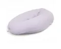 Produktbild: HOBEA-Germany Stillkissen Lagerungskissen Schwangerschaftskissen Waffelmuster hellgrau, Stillkissen mit Bezug, BIO-Baumwolle - XXL 190cm - Babynest mit Holzknopf - komplett waschbar