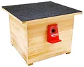 Produktbild: Dehner Insektenhotel Natura Premium Hummelhaus, Hummel Nistkasten, 38 x 34 x 28 cm, Holz, Schutz vor Wespen und Motten, Nistplatz für Hummeln
