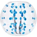 Produktbild: VEVOR Aufblasbarer Bump Ball Bumper Stoßball 1 Stk. 1,2 m x 1,03 m, Menschlicher Kollisionsball, PVC-Körperblasen-Bounce-Ball für Outdoor-Aktivitäten, Transparent + Blaue Punkte Aufblasbar Bumper Ball