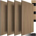 Produktbild: tectake® Akustikpaneele, Holzoptik in Eiche, MDF und Echtholzfurnier, je 60 x 120 x 2,1 cm, Größe flexibel anpassbar