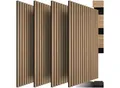 Produktbild: tectake® Akustikpaneele, Holzoptik in Eiche, MDF und Echtholzfurnier, je 60 x 120 x 2,1 cm, Größe flexibel anpassbar