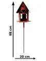 Produktbild: Gartenstecker Vogelhaus im Rost Design H: 19 cm - Rostfigur für den Garten