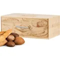 Produktbild: Ecosa EO-5041 Brotkasten aus Bambus mit Edelstahlgriff