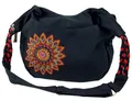 Produktbild: GURU SHOP Ethno Boho Schultertasche, Goa Tasche Mandala - Schwarz/rot, Unisex - Erwachsene, Baumwolle, 26x33x5 cm