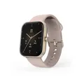 Produktbild: Hama Smartwatch (Farbdisplay 1,65“, Telefonfunktion, Whatsapp, E-Mails etc., Sprachassistent, Wasserschutz IP68, Fitnesstracker mit 100 Sportarten + Herzfrequenz, Blutsauerstoff, Kalorien etc.) rosé