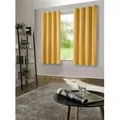 Produktbild: heimtexland Verdunkelungsvorhang Thermo Verdunkelungsgardinen Ösenschal Vorhänge (2 St), Ösen, verdunkelnd, Verdunkelungsstoff, blickdicht, Sonnenschutz, Verdunklung, Kälteisolierung, Schalldämmung gelb 135 cm x 160 cm