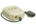 Produktbild: 3 Stück TAE-F NFF Telefon 3er Dose RJ11 Buchse Adapter Kabel 0,2m Verlängerung