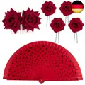 Produktbild: BOFUNX Flamenca Haarschmuck Rose Blumen Haarkamm Haarspange + Rose Blume