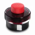 Produktbild: LAMY T52 Tinte red 50ml - Tintenglas mit Tintensammelbecken - Standfuß aus Kunststoff mit Löschpapierrrolle