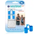 Produktbild: NASIVENT Sport - Premium Nasendilatator - Sky Blue - verbesserte Nasenatmung beim Sport - einzigartig dank innovativer Haltezapfen - aus hochwertigem Silikon (XL)