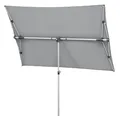 Produktbild: Schneider Sonnenschirm Novara, silbergrau, 190 x 140 cm rechteckig, 758-14, Gestell Alu/Stahl, Bespannung Polyester, 5 kg