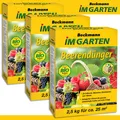 Produktbild: Beckmann 3 x 2,5 kg Beerendünger Erdbeeren Weintrauben Obstbaum Geschmack