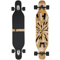 Produktbild: FunTomia Longboard mit 3 Flex Stufen Drop Through Cruiser Komplettboard Mach1 Speed Kugellager T-Tool