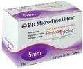 Produktbild: Becton Dickinson Lanzetten BD MICRO-FINE ULTRA Pen-Nadeln 0,25x5 mm, 31,00G, Spar-Set, Blutzuckerüberwachung, Kompatibilität mit Insulinpens, Sterile Einmalprodukte, 100 tlg., Feine Silikonbeschichtung, Latexfrei und pyrogenfrei