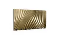 Produktbild: DEQORI Kleiderhaken 'Goldenes Rillendesign', Glas Garderobe Paneel magnetisch beschreibbar