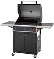 Produktbild: tepro Gasgrill Keansburg 3 mit 3 Edelstahl-Brennern inkl. 1 POWERZONE, emailierten Guss-Grillrosten, doppelwandigem, pulverbeschichtetem Deckel und abklappbaren Seitenablagen, Maße 128 x 63 x 114 cm