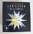 Produktbild: Baby-Stern 18 Zacken Weiß, 8 cm LED und Timer, batteriebetrieben