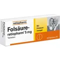 Produktbild: Folsäure-Ratiopharm 5 mg Tabletten 20 St