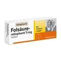 Produktbild: Folsäure Ratiopharm 5 mg Tabletten 20 St