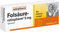 Produktbild: ratiopharm GmbH FOLSÄURE-RATIOPHARM 5 mg Tabletten 20 St 03971365