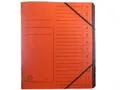 Produktbild: 10 Ordnungsmappen A4 mit 12 Fächer orange Gummizug Karton Colorspan-Karton
