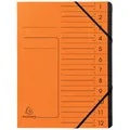 Produktbild: Exacompta Ordnungsmappe 541204E DIN A4 12Fächer Karton orange