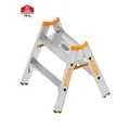 Produktbild: Layher Alu-Schwerlasttritt TOPIC 1043.3 / 2x2 Stufen / Klappbar - Art-Nr: 1043302