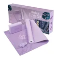 Produktbild: Myga Yoga Starter Kit | Komplettes Set mit Yogamatte, Yogablock & Gurt | rutschfest & Unterstützend | Ideal für Anfänger & Zuhause sowie Reisen | Unterschiedliche Druck Designs