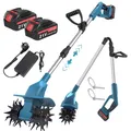 Produktbild: 21V Akku Bodenhacke Elektrisch Gartenfräse mit 2X Akuus für Bodenbearbeitung DE