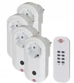 Produktbild: Funksteckdosen Set mit Fernbedienung, 4fach, weiß