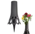 Produktbild: GarPet Blumentopf Grabvase Roseta mit Erdspieß Friedhof Vase Grabschmuck Kunststoff