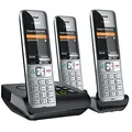 Produktbild: Gigaset COMFORT 500A trio Schnurloses Telefon-Set mit Anrufbeantworter schwarz-silber