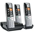 Produktbild: Gigaset Comfort 500A Trio Téléphone analog/dect Identification de l'appelant Noir, Argent
