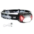 Produktbild: Lepro Stirnlampe LED Wiederaufladbar, 2000 Lux Superhell Kopflampe 1, Schwarz