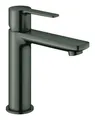 Produktbild: Grohe Lineare Einhand-Waschtischbatterie mit Push-Open-Ablaufgarnitur S-Size - Hard Graphite gebürstet - 23106AL1