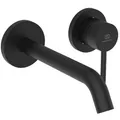 Produktbild: Ideal Standard BD764XG Ceraline Nuovo Wand-Waschtischarmatur Wandmontage, Bad-Wandarmatur mit Auslauf, Mischbatterie Wasserhahn, Wassersparend, Schwarz (Silk Black)