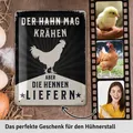 Produktbild: Blechschild HÜHNERSTALL Schild Hühner Geschenk Farmhouse Deko Metall 15x20 cm