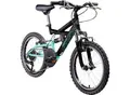 Produktbild: Galano FS180 Kinderfahrrad 18 Zoll ab 6 Jahre 115 - 130 cm Mountainbike Fully 6 Gänge schwarz/türkis