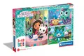 Produktbild: Clementoni DreamWorks Gabby's Dollhouse - 3 Puzzle mit 48 Teilen für Kinder ab 5 Jahren, Buntes Kinderpuzzle mit besonderer Leuchtkraft, 25289 von Clementoni