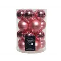 Produktbild: Christbaumkugeln lipstick pink - Glanz & Matt - 20 Stück Glas 6 cm Durchmesser -