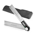 Produktbild: STAHLWERK Digitaler Winkelmesser DWM-200 ST mit 180 mm Messbereich 360° Präzisions-Winkelmessgerät | Gradmesser | Winkellineal aus Edelstahl