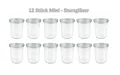 Produktbild: 12 x Weck Mini-Sturzglas Einkochglas Einweckglas Vorratsglas Dessertgläser 160ml